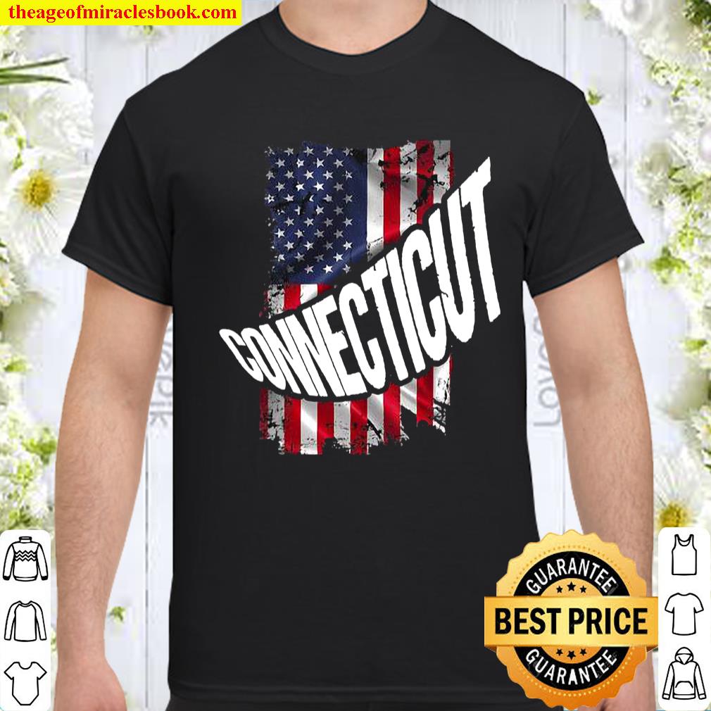 Distressed American Flag Connecticut Shirt