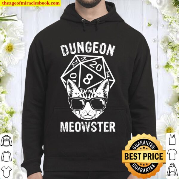 Dungeon Meowster T-Shirt Gift, Game Lover T-Shirt, Tabletop Gamer Gift Hoodie