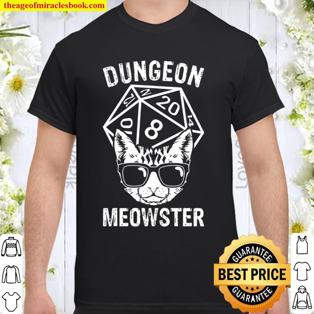 Dungeon Meowster T-Shirt Gift, Game Lover T-Shirt, Tabletop Gamer Gift Shirt