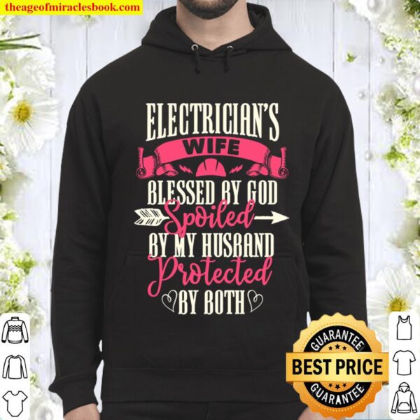 Electrician Gifts Wife Design On Back Hoodie