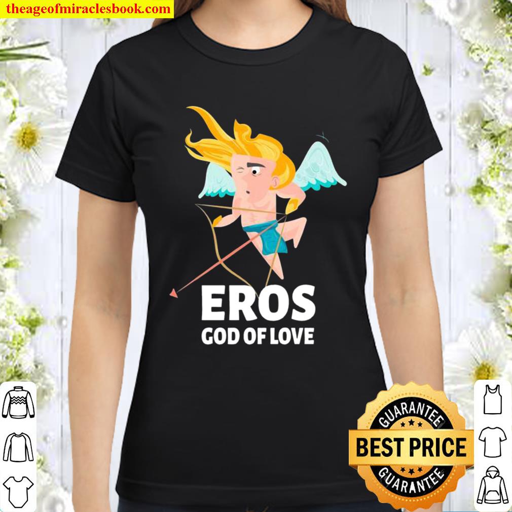Eros God of Love Greek Ancient Mythology Illustration Classic Women T-Shirt