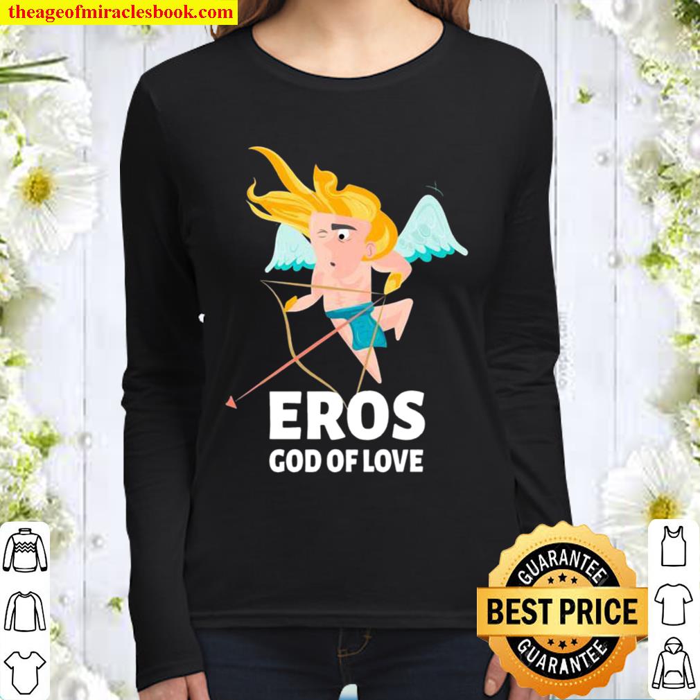 Eros God of Love Greek Ancient Mythology Illustration Women Long Sleeved