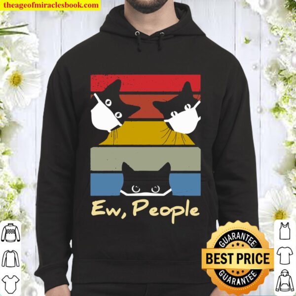 Ew, People Vintage Funny Cat Lover Gift, Graphic Cat Hoodie