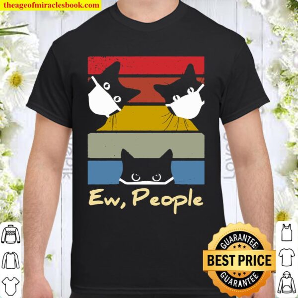 Ew, People Vintage Funny Cat Lover Gift, Graphic Cat Shirt
