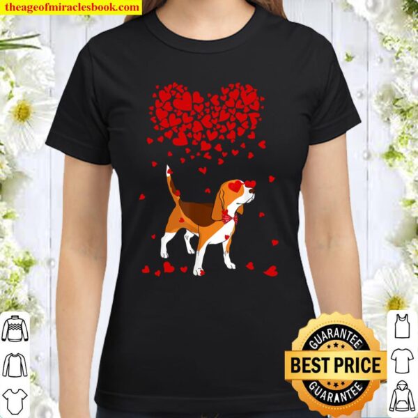 Funny Beagle Outfit Dog Lover Valentine Gifts Classic Women T-Shirt