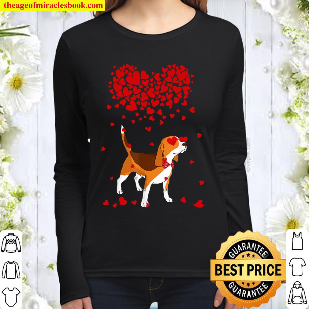 Funny Beagle Outfit Dog Lover Valentine Gifts Women Long Sleeved