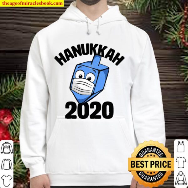 Funny Hanukkah 2020 Dreidel Wearing Face Mask Graphic Hoodie