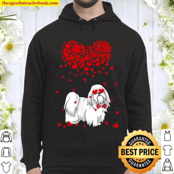 Funny Maltese Outfit Dog Lover Valentine Gifts Hoodie