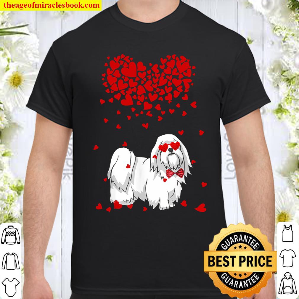 Funny Maltese Outfit Dog Lover Valentine Gifts Shirt
