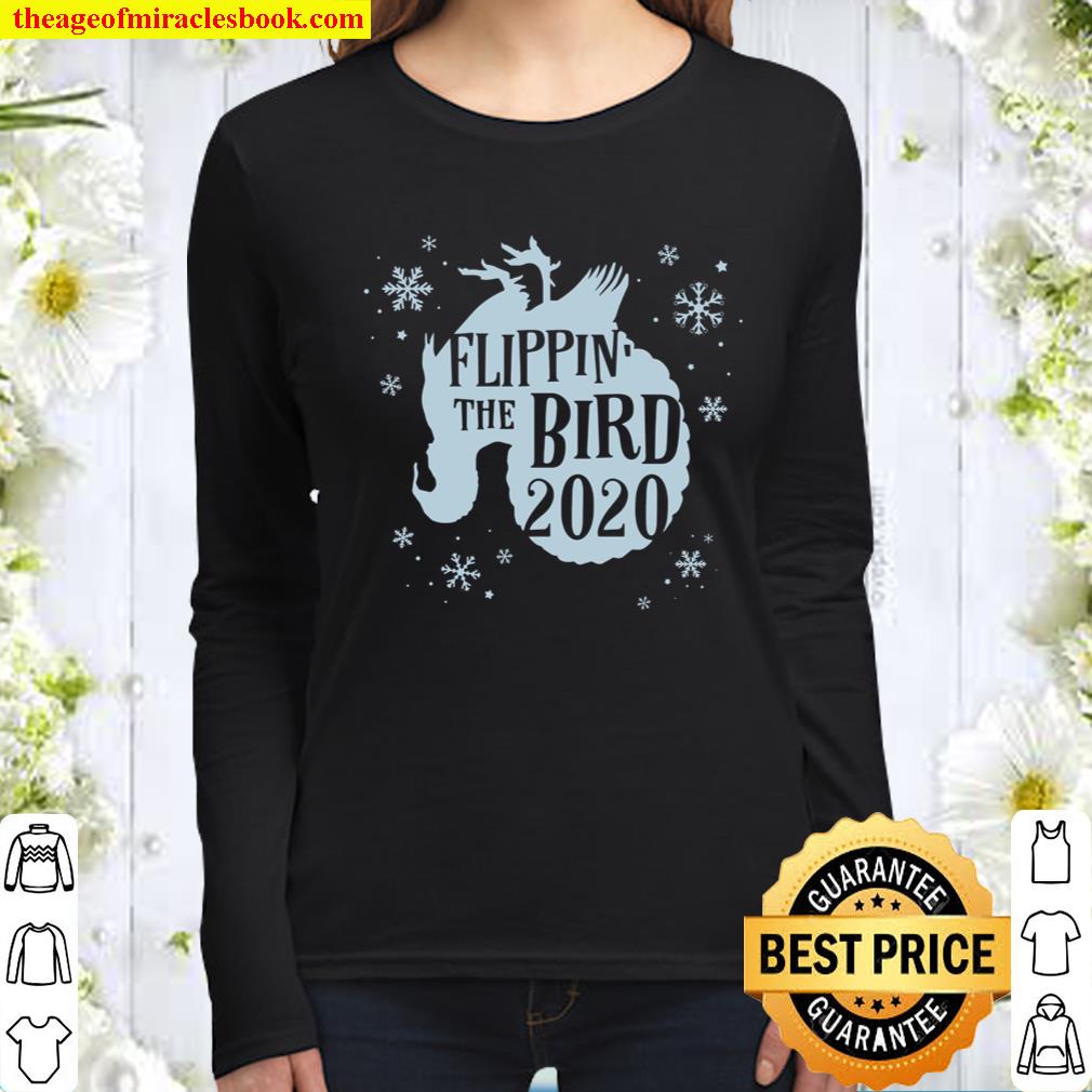 Funny New Year Flippin The Bird 2020 Turkey Xmas Style Gift Women Long Sleeved