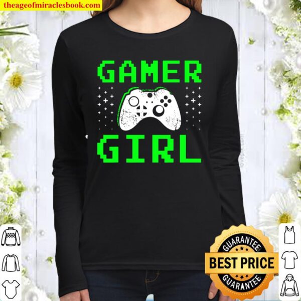 Gamer Girl Stuff Gifts for Teens - Cute Video Gaming Gift Women Long Sleeved