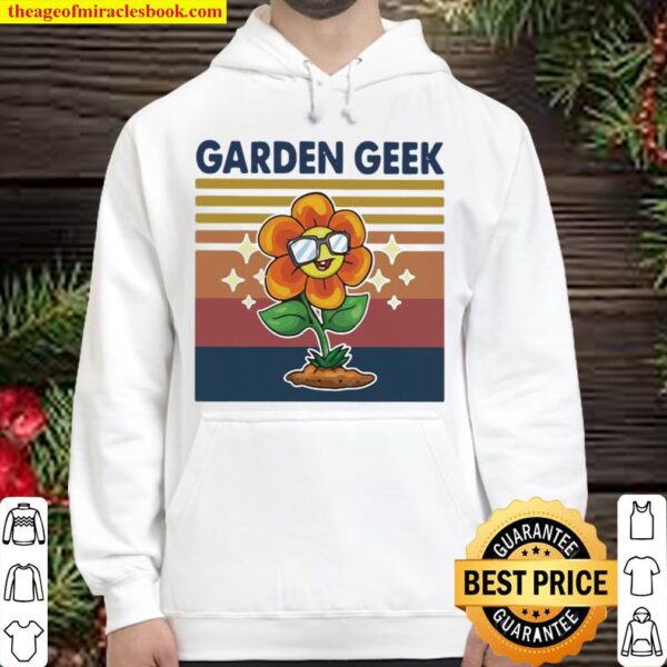 Garden Geek Sun Flower Happily Vintage Hoodie