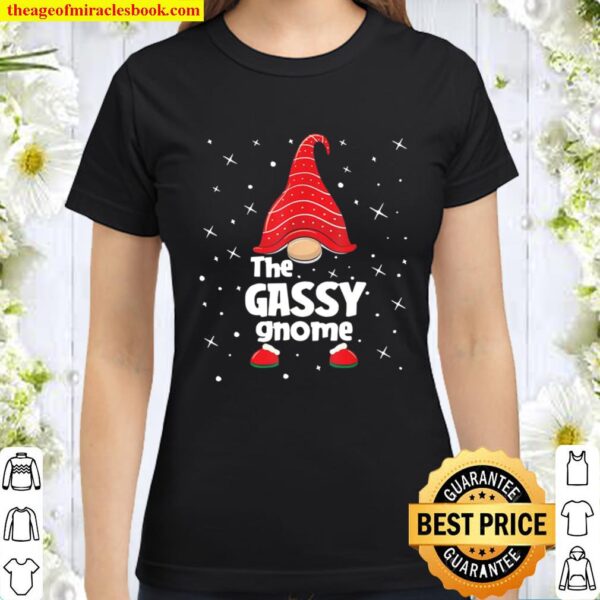 Gassy Gnome Family Matching Christmas Funny Gift Pajama Classic Women T-Shirt