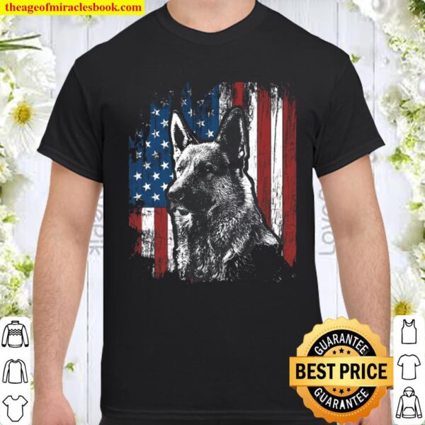 German Shepherd 4Th Of July American Flag Shirt Gifts Shirt