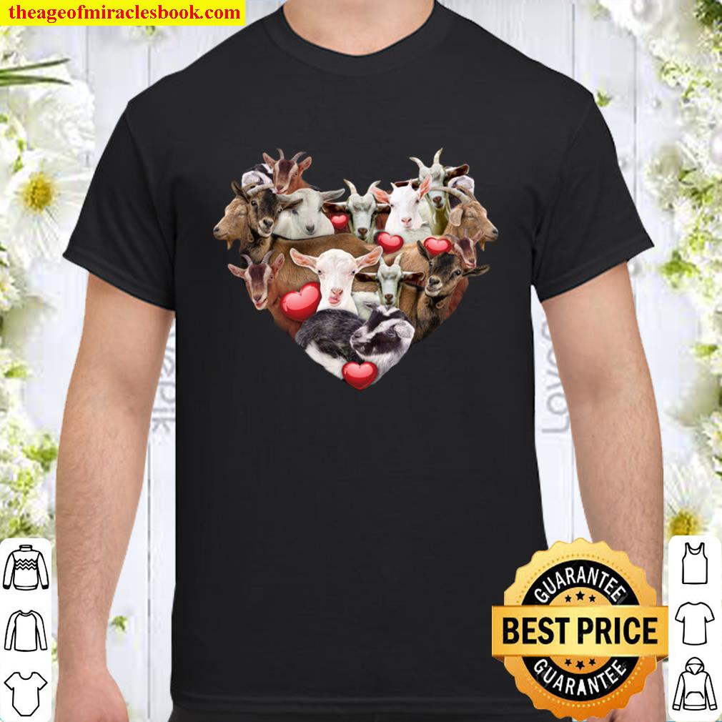 Goat Heart Funny Valentine_s Day Farmer Gifts Tee Shirt