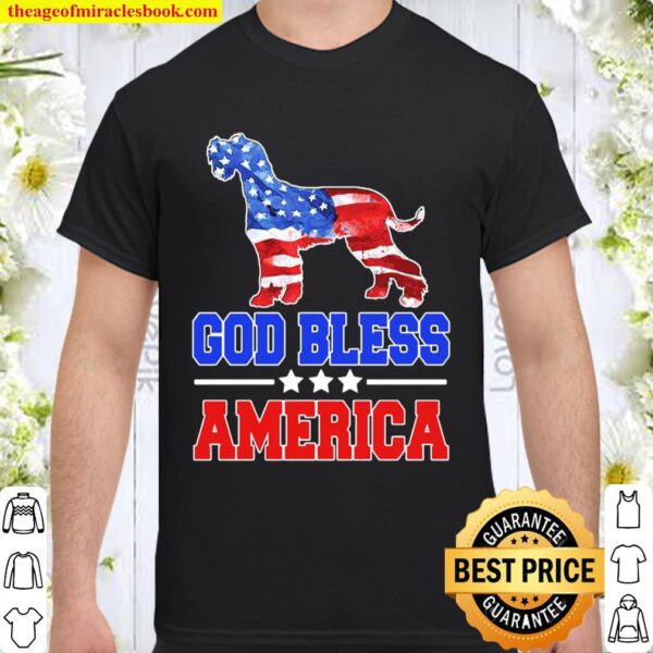 God Bless America Dog American Flag Shirt