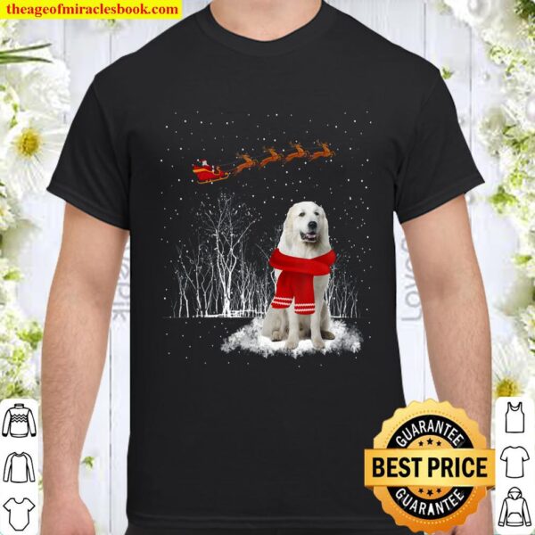 Great Pyrenees Is Watching The Snow Christmas Gift Shirt