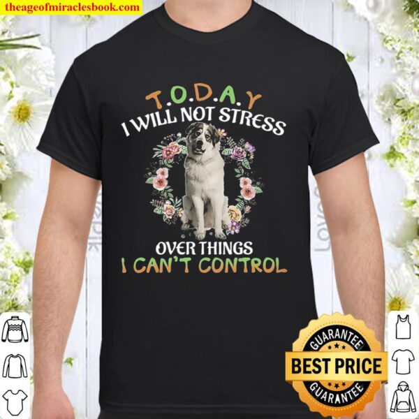 Great Pyrenees Today I Will Not Stress Over Things I Can_t Control Shirt
