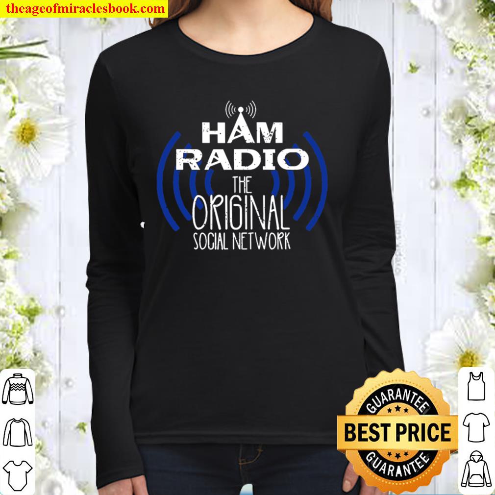 Ham Radio The Original Social Network Women Long Sleeved