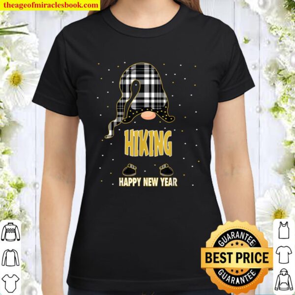 Hiking Gnome New Year Family Matching Funny Gift Pajama Classic Women T-Shirt