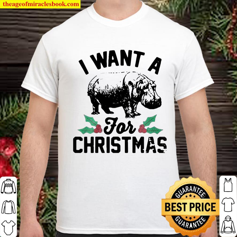 Hippo I want a for Christmas New 2020 shirt