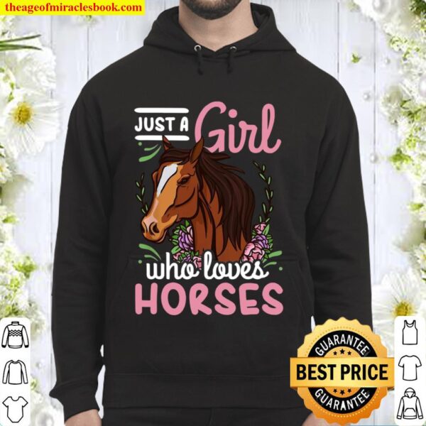 Horse Just a Girl Who Loves Horses Riding Show Jumping Hoodie