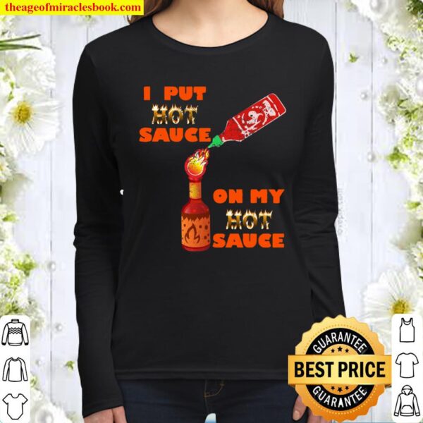 Hot Peppers Mixed Sauce Challenge Funny Spicy Food Women Long Sleeved