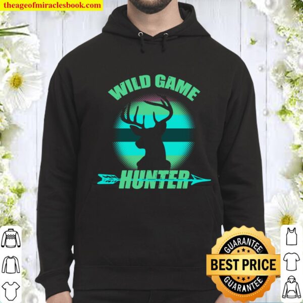 Hunting Deer Antler Head Wild Game Hunter Bow Arrow Gift Hoodie