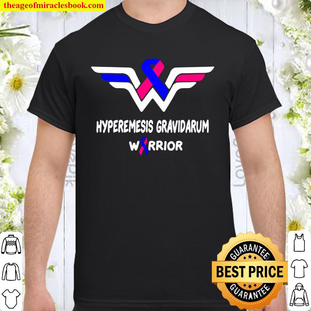 Hyperemesis Gravidarum Awareness Warrior Pink & Blue Ribbon T-Shirt