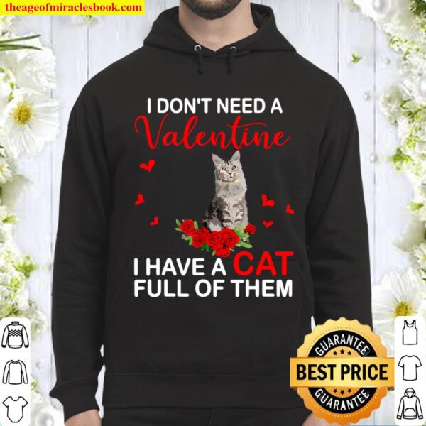 I Don_t Need A Valentine I Have A Cat Cute Cat Lover Gifts Hoodie