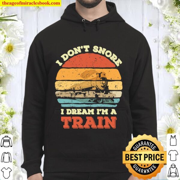 I Don_t Snore I Dream I_m a Train Funny Train Lovers Hoodie