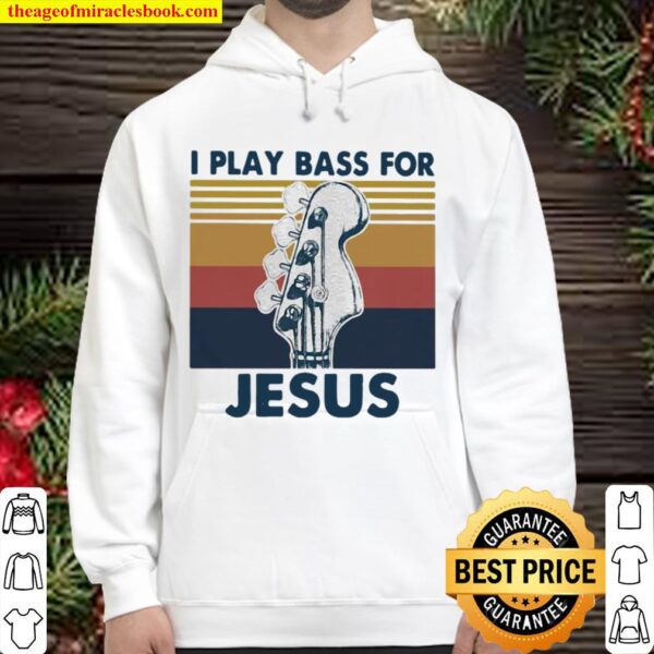 I Play Bass For Jesus Guitar Vintage Hoodie