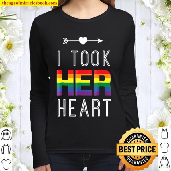I Took Her Heart Lgbt Lesbian Couple Rainbow Women Long Sleeved
