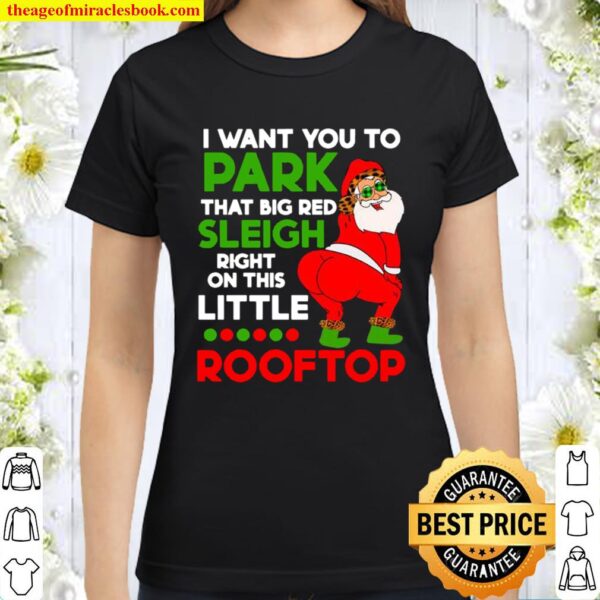 I Want You To Park That Big Red Sleigh Right On This Little Rooftop Ch Classic Women T-Shirt