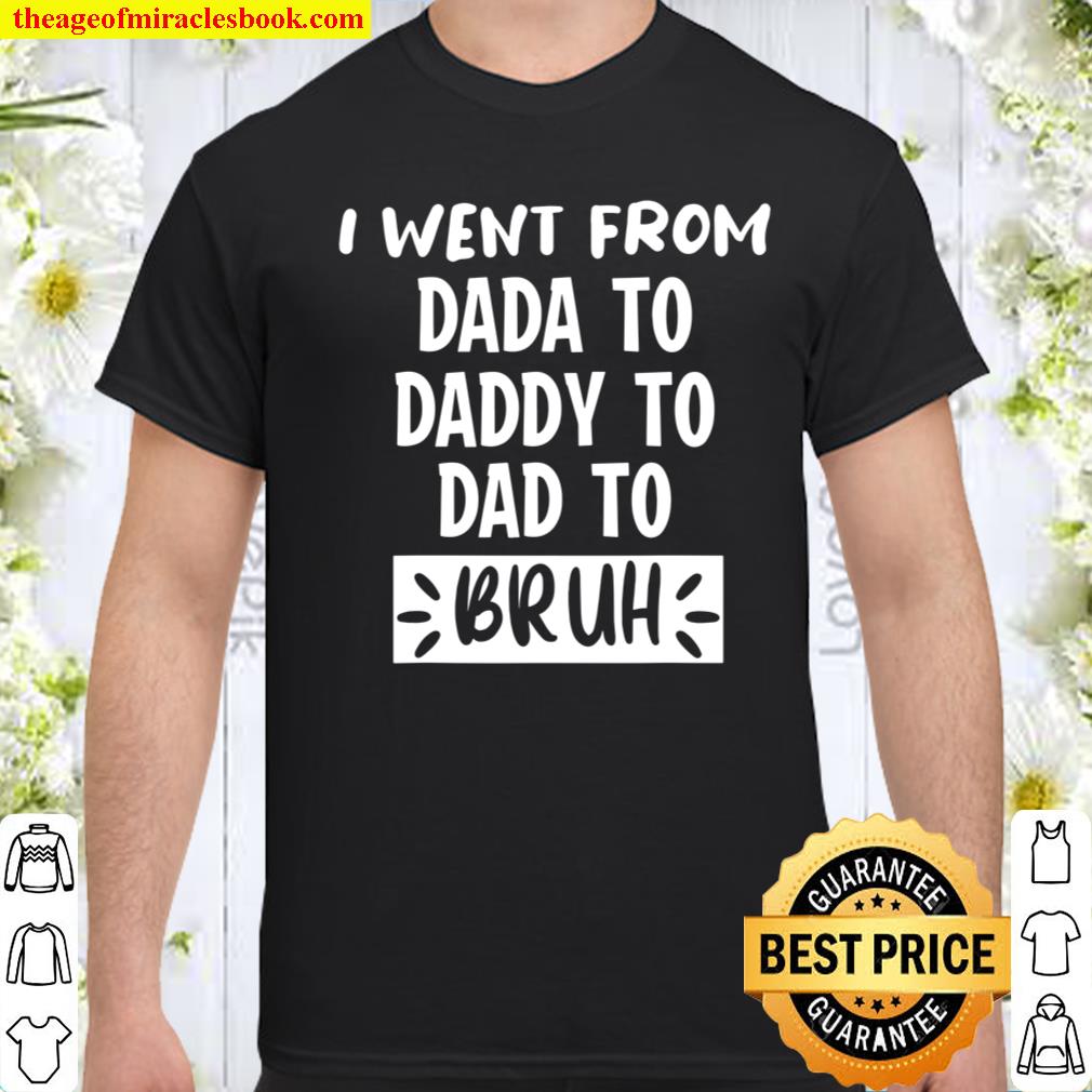 I Went From Dada to Daddy to Dad to Bruh Funny Gift T-Shirt