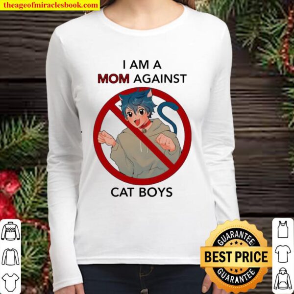I am a mom against cat boys Women Long Sleeved