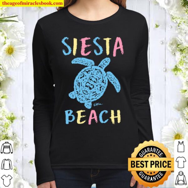 JCombs Siesta Beach, Siesta Key, FL, Sea Turtle, Beach Women Long Sleeved