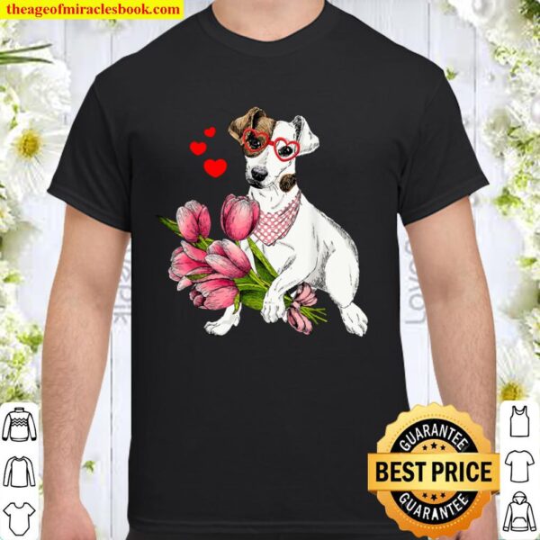 Jack Russell Funny Cute Dog Valentine Gift Heart Shirt