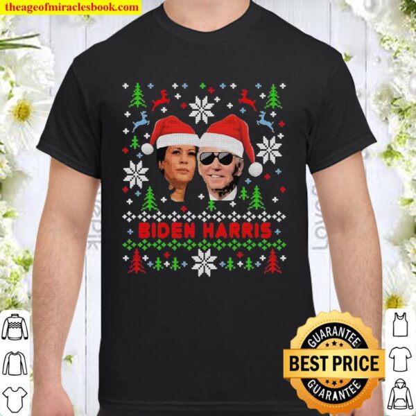 Joe Biden And Kamala Harris Wear Hat Santa Claus Merry Xmas Shirt