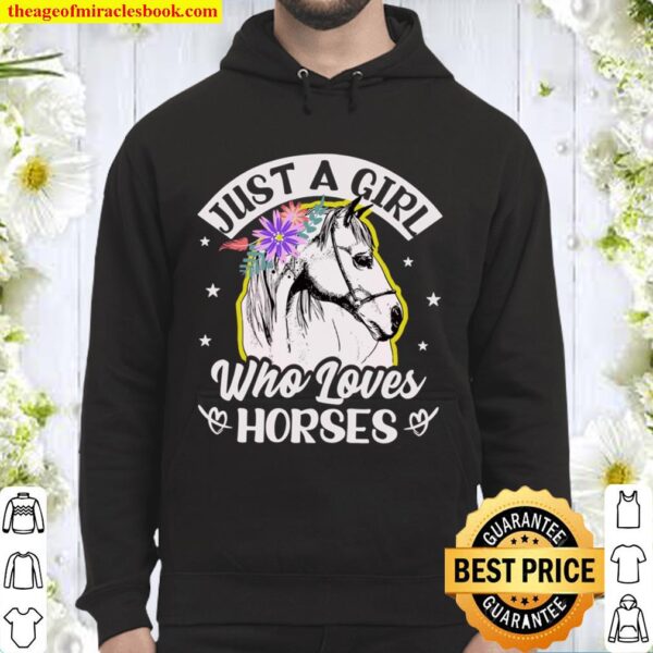 Just A Girl Who Loves Horses Sweatshirt, Farm Lover Sweatshirt, Riding Hoodie