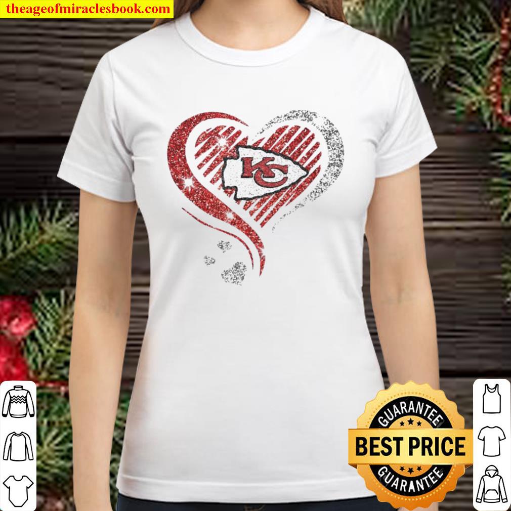 Kansas city Chiefs Diamond heart Classic Women T-Shirt