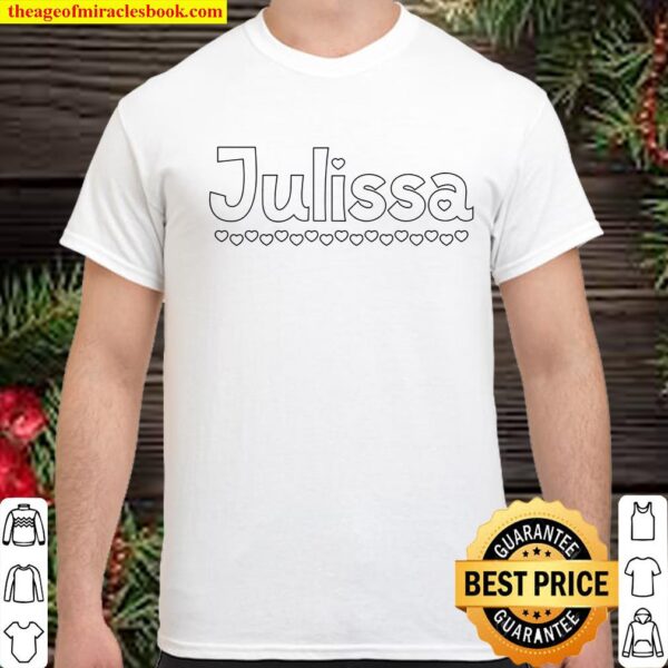 Kids Color Your Own Name Julissa Shirt