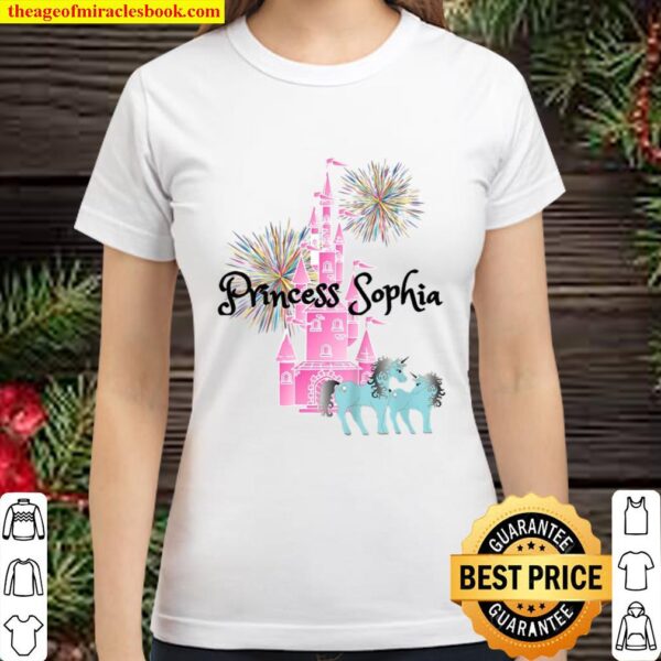 Kids Sophia Personalized Custom Name Girl Princess Classic Women T-Shirt