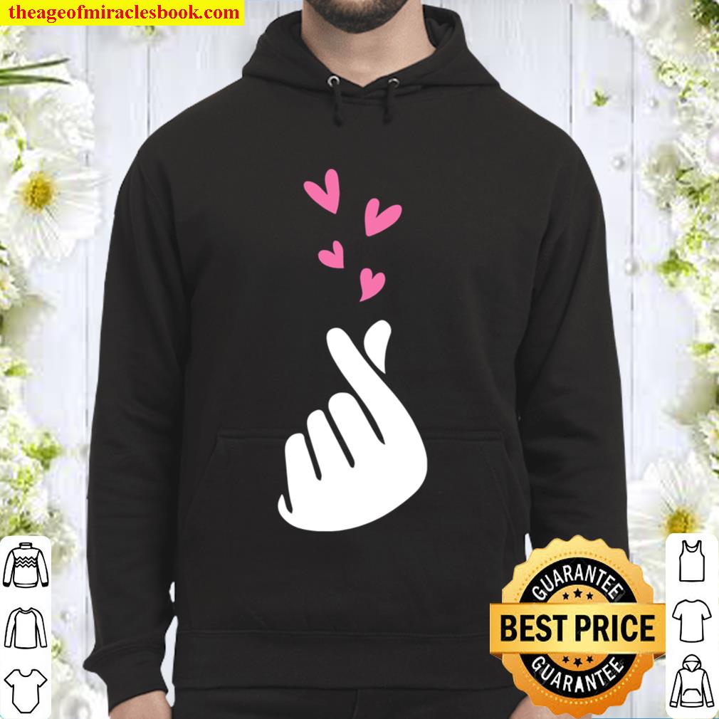 Korean Finger Heart Teen Kpop Shirts Valentine Hoodie