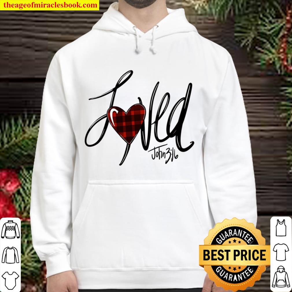 LOVE Buffalo Plaid Shirt, Loves John 3 16 Shirt, Valentine Shirt, XOXO Hoodie