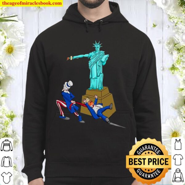 Lady Liberty And Uncle Sam Take Out The Garbage Donald Trump Hoodie