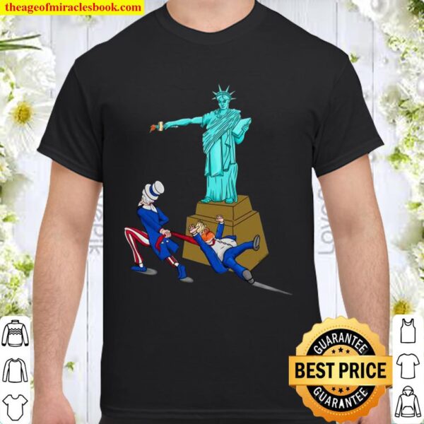 Lady Liberty And Uncle Sam Take Out The Garbage Donald Trump Shirt