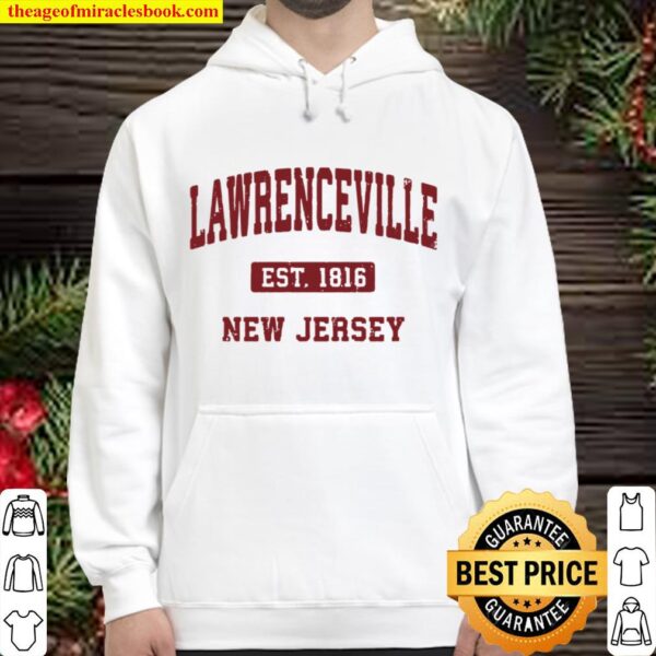 Lawrenceville New Jersey Nj Vintage Athletic Sports Design Pullover Hoodie