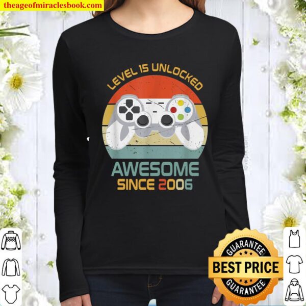 Level5 Unlocked Video Game Awesome 20065th Birthday Women Long Sleeved
