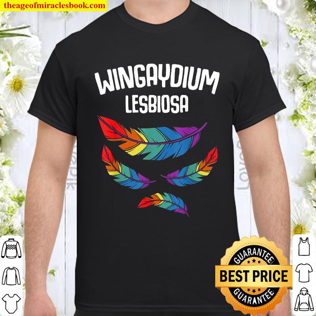 Lgbt Pride 2021 Funny Lesbian Love Wingaydium Lesbiosa Gift T-Shirt